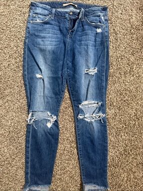 Women’s Distressed Blue Skinny Jeans